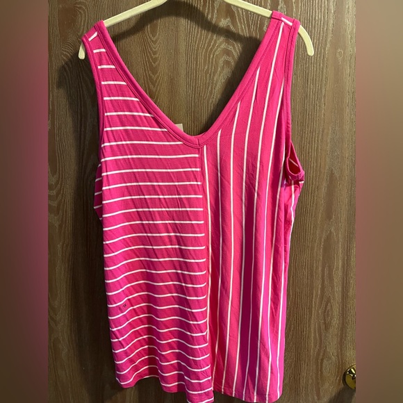 Maurice’s, NWT, Pink & white striped tank top - Picture 1 of 8